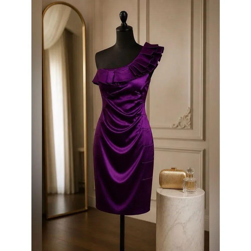 PURPLE SPANDEX DRESS by B SMART SIZE 1-2